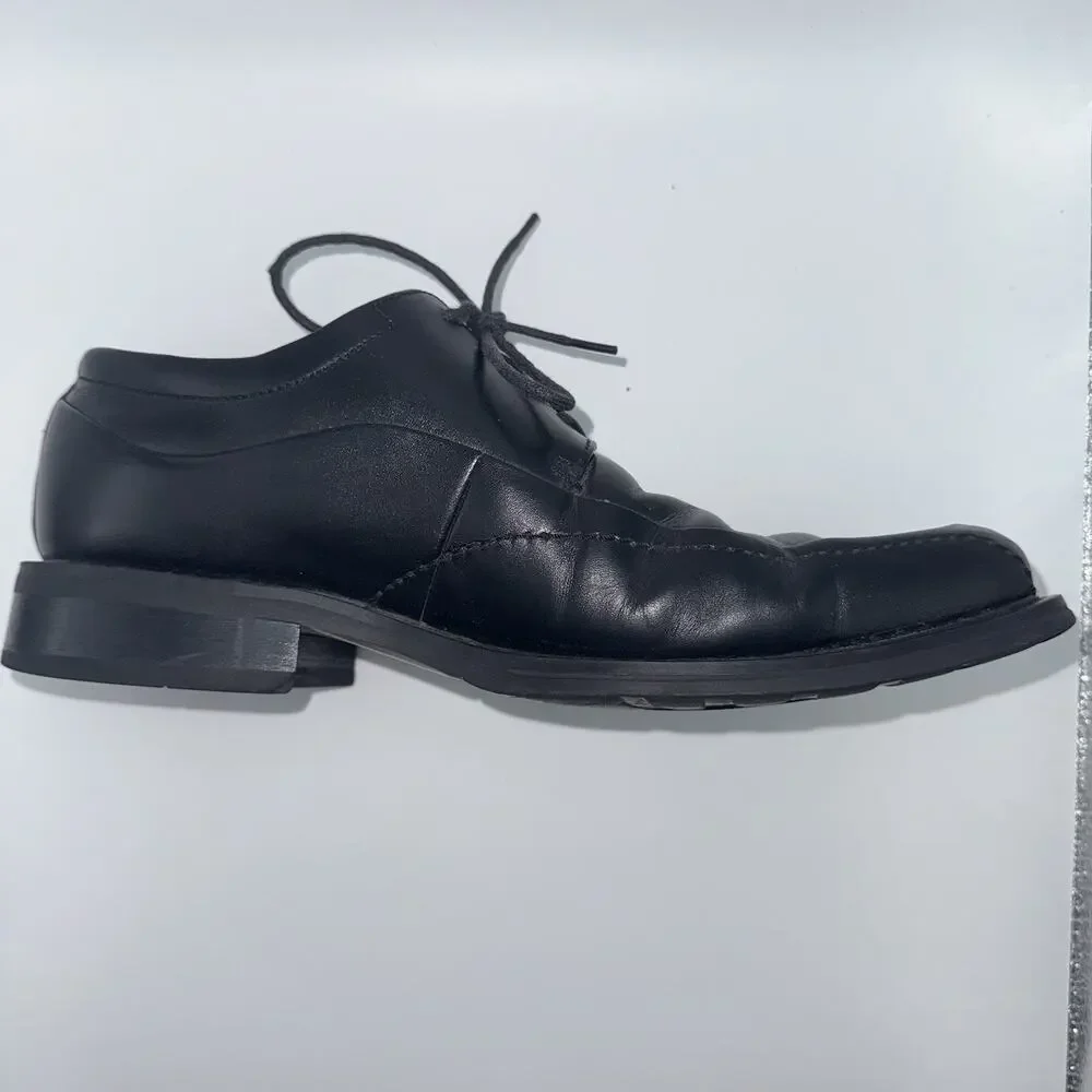 Florsheim Black Leather Oxford Dress Shoes Mens Size 8 Square Toe Lace Up